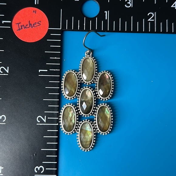 🖤Abalone shell based statement earrings - Picture 10 of 11